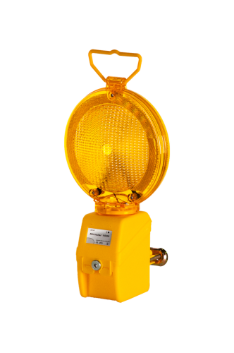 Lampa drogowa zmierzchowa MINISTAR 1000 żółta energooszczędny sygnalizator do oznakowania tymczasowego.
