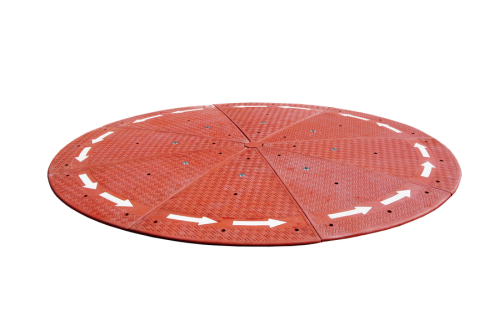 Gumowe rondo 300 cm prefabrykowany element bezpieczeństwa do montażu mini-rond.