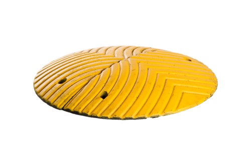 Próg podrzutowy SLOWLY 7 zakończenie żółte 50x25x7cm bezpieczne wykończenie krawędzi progu 7 cm.