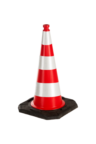 Pachołek drogowy U-23 75 cm I gen. ciężki (5,6 kg) ciężki stożek drogowy odporny na podmuchy wiatru.