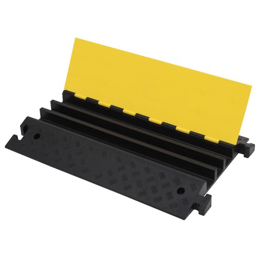 Osłona kablowa 3-kanałowa 90x50x7 cm najazdowy próg chroniący grubsze przewody i węże techniczne.