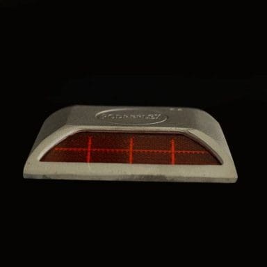 Najezdniowy PEO aluminiowy na trzpieniu czerwony/czerwony element sygnałowy do wyznaczania pasów ruchu.