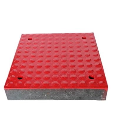 Azyl drogowy element środkowy 50x50x10 cm prostokątny moduł do wypełniania powierzchni azyli dla pieszych.