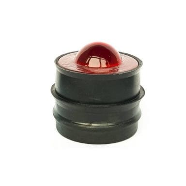 LUX 2 szklany element odblaskowy czerwony 50 mm hartowane szkło odblaskowe o wysokiej trwałości mechanicznej.