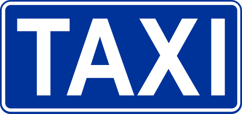 Znak informacyjny D-19 postój taksówek rozmiar 300X600 folia Typ 1.
