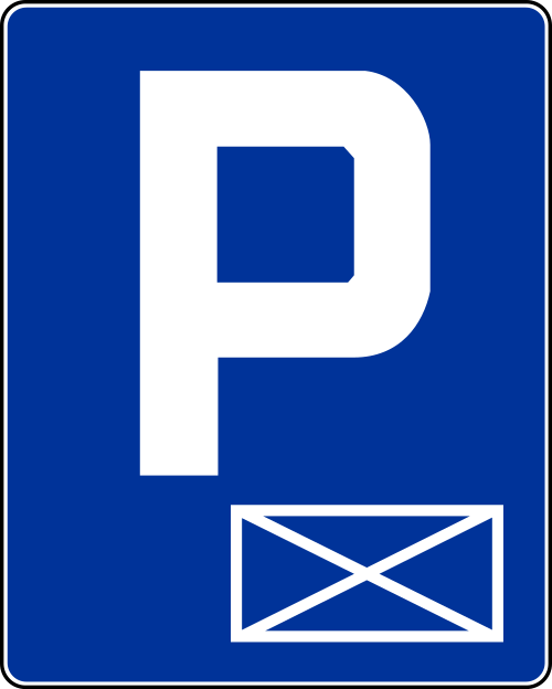 Znak informacyjny D-18A parking miejsce zastrzeżone rozmiar 600X750 Średni folia Typ 2 na drogi gminne.