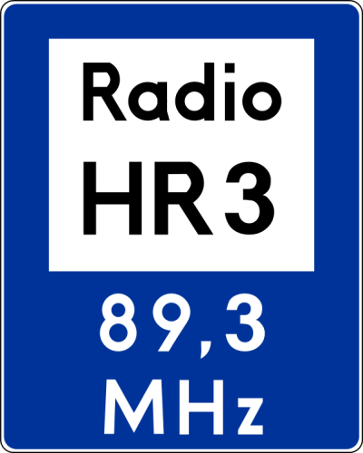 Znak informacyjny D-34A informacja radiowa o ruchu drogowym rozmiar 600X750 Średni folia Typ 1 na drogi gminne i powiatowe.