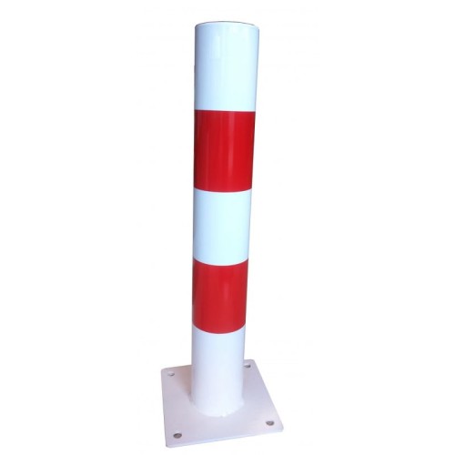 Słupek U-12c z podstawą h-1000 mm fi-120 mm wersja do przykręcenia szeroka rura do znaku o funkcji blokującej.