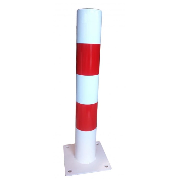 Słupek U-12c z podstawą h-1000 mm fi-120 mm wersja do przykręcenia szeroka rura do znaku o funkcji blokującej.