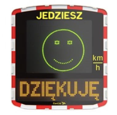 Radar prędkości MP-DP1 wycena indywidualna aktywny znak prewencyjny z wyświetlaczem LED dyscyplinujący kierowców na drodze.