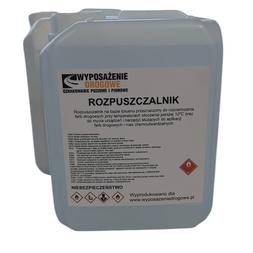 Rozpuszczalnik, rozcieńczalnik do farb drogowych 18l duży pojemnik preparatu do czyszczenia agregatów i korygowania lepkości farb.