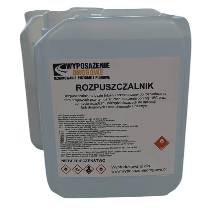 Rozpuszczalnik, rozcieńczalnik do farb drogowych 18l duży pojemnik preparatu do czyszczenia agregatów i korygowania lepkości farb.