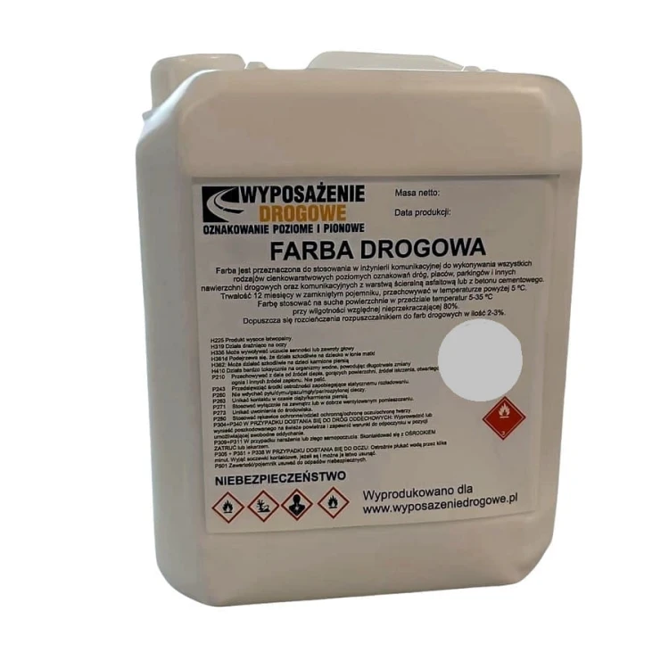 Farba drogowa szara 5kg RAL 7046 matowa farba do estetycznego wykańczania powierzchni betonowych i maskowania oznakowania.