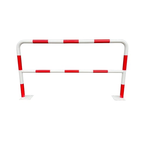 Bariera gdańska wygrodzenie U-12a biało-czerwone 2000 mm przykręcane trzepak stalowe wygrodzenie ochronne dla pieszych.