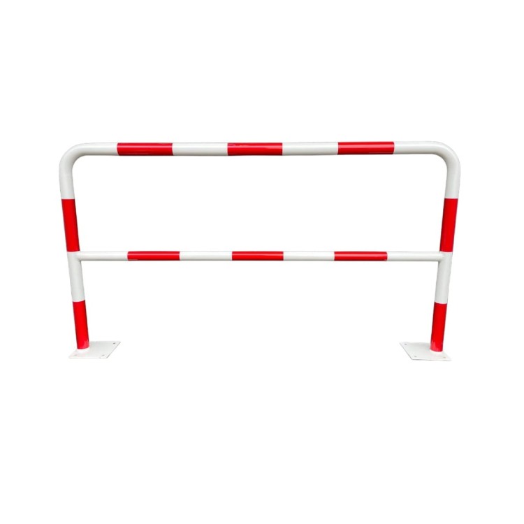 Bariera gdańska wygrodzenie U-12a biało-czerwone 2000 mm przykręcane trzepak stalowe wygrodzenie ochronne dla pieszych.