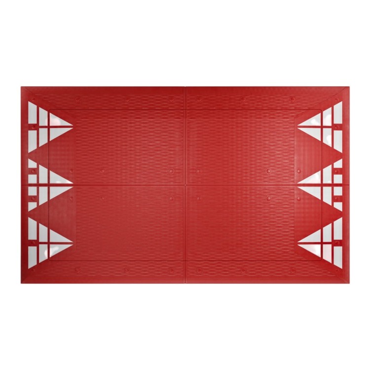 Próg_zwalniający_wyspowy_QUARTET_duży_komplet_z_akcesoriami_czerwonobiały