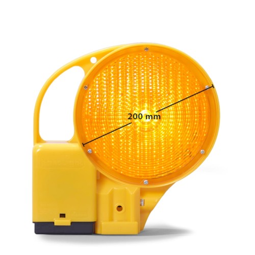 Lampa do fali świetlnej BakoTaper Typ 628, jednostronna - żółta element aktywnej sygnalizacji drogowej do tworzenia sekwencji ostrzegawczych.