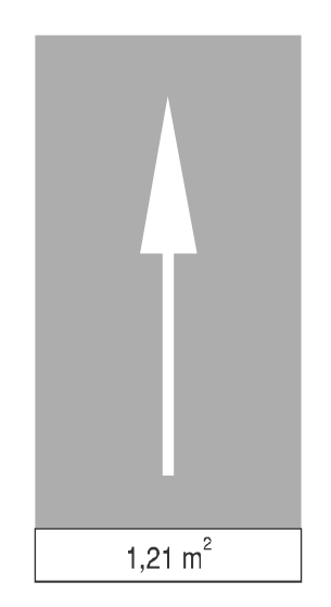 Termoznak strzałka kierunkowa na wprost P-8a, 5000 x 750, 2 szt. mm odblaskowa strzałka termoplastyczna do trwałego oznaczania kierunków jazdy.