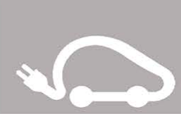 Termoznak samochód elektryczny, 600 x 1200 mm odblaskowy symbol pojazdu elektrycznego o wysokiej odporności na ścieranie i wpływ pogody.