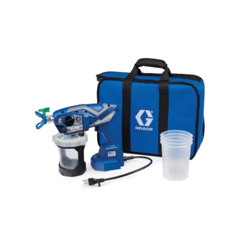 GRACO Ultra Airless HH Corded - pistolet profesjonalne urządzenie natryskowe do szybkich poprawek i precyzyjnego malowania detali.