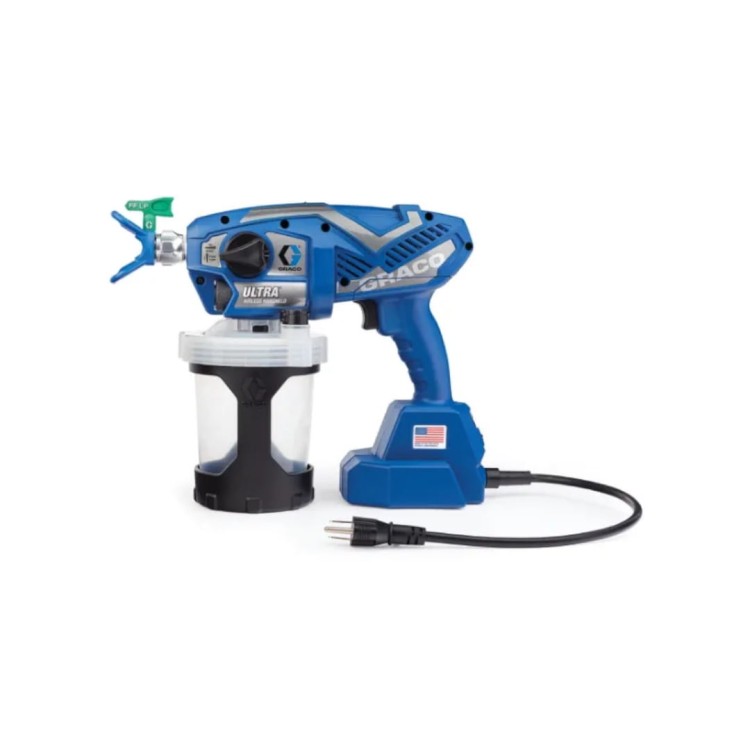 GRACO Ultra Airless HH Corded - pistolet profesjonalne urządzenie natryskowe do szybkich poprawek i precyzyjnego malowania detali.