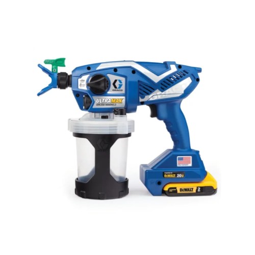 GRACO UltraMax Airless HH Cordless - pistolet zaawansowane narzędzie bateryjne do wymagających prac malarskich w terenie.