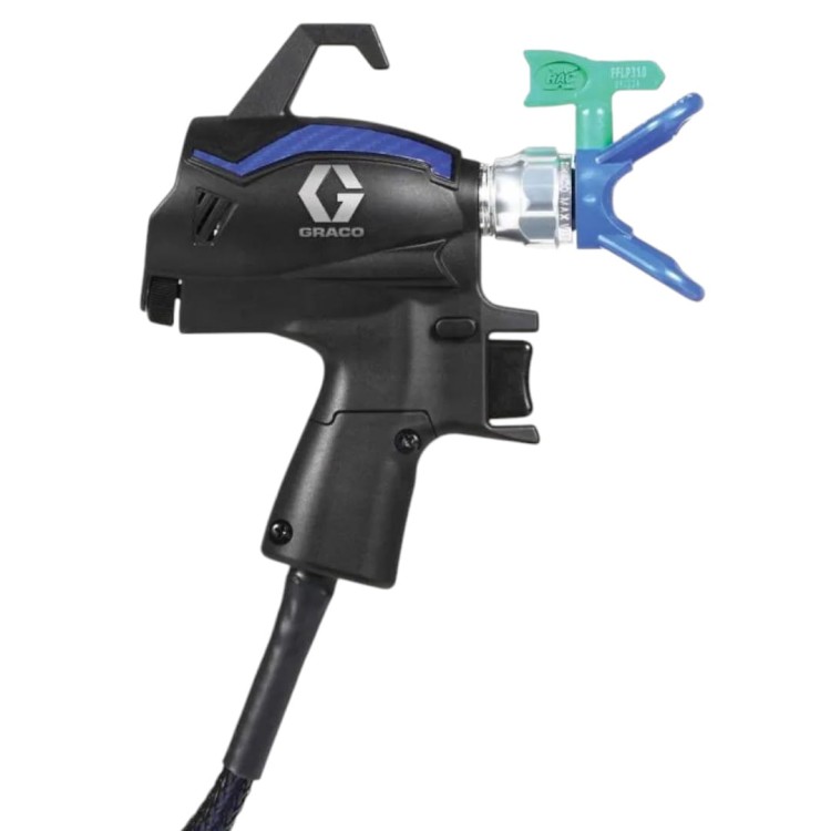 GRACO Ultra QuickShot - pistolet innowacyjny pistolet natryskowy z elektronicznym sterowaniem spustu do błyskawicznych prac wykończeniowych.
