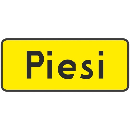 Tabliczka piesi informacyjna pod znaki 250x600 mm typ 1 odblaskowa tablica pomocnicza wskazująca organizację ruchu dla osób pieszych.