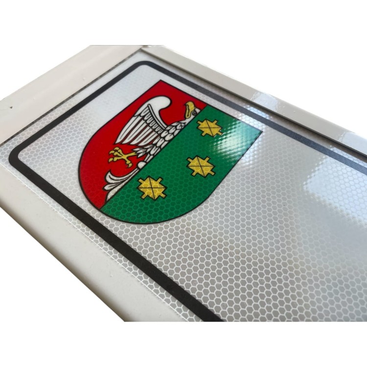 Tablica ulicowa dwustronna 165x750 mm typ 1 klasyczna tabliczka z nazwą ulicy wykonana z giętej blachy o wysokiej odporności na korozję.