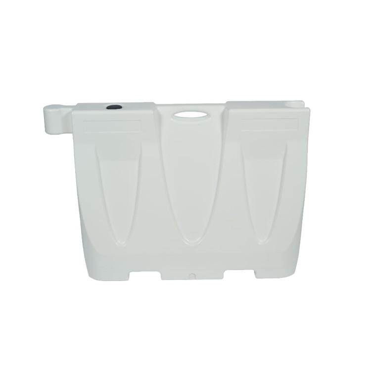 Bariera drogowa new line, 80 cm, biała u-14e u-25 wysoka bariera ochronna z możliwością dociążenia wodą lub piaskiem, stosowana do zabezpieczania robót drogowych.