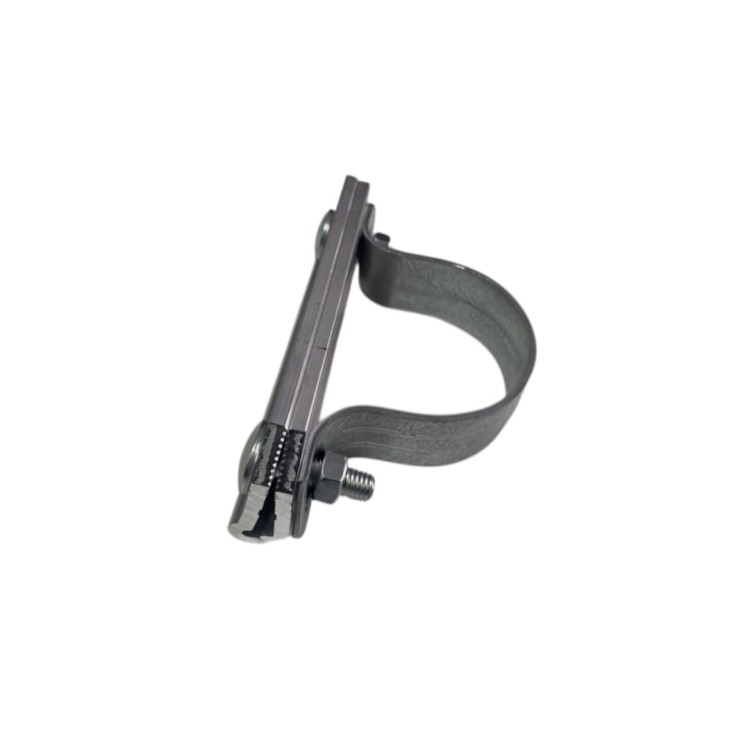 Uchwyt do znaku drogowego aluminiowy na rurę fi 60,3 mm klamra zaciskowa do łączenia tarczy z rurą do znaku.