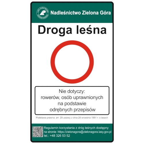 Tablica tl-1 oznakowanie dróg leśnych, 1 typ standardowy znak informacyjny stosowany przez lasy państwowe do wyznaczania szlaków i dróg wewnętrznych.