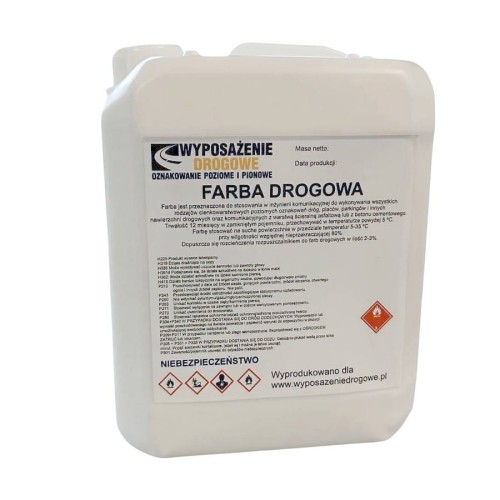 Farba drogowa szara 5kg RAL 7046 matowa farba do estetycznego wykańczania powierzchni betonowych i maskowania oznakowania.