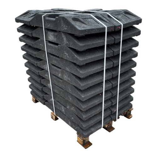 Podstawa drogowa 28kg PVC P028 K1 - 30szt Paleta zestaw ciężkich i stabilnych elementów do montażu skrajni, wygrodzeń, znaków pylonów.