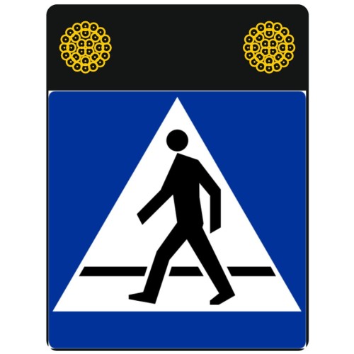 Znak aktywny d-6 z lampami led fi 200 sign flash odblaskowa tarcza znaku wyposażona w duże pulsatory led o wysokiej luminancji dla maksymalnego ostrzegania.