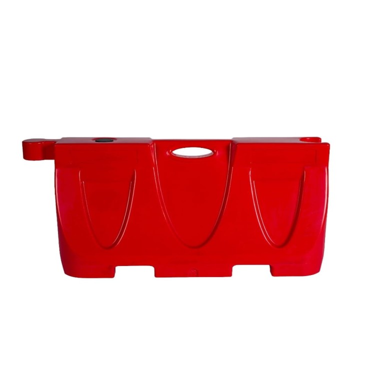 Bariera drogowa new line, 50 cm, czerwona u-14e u-25 intensywnie czerwony separator drogowy zapewniający wysoką widoczność stref wyłączonych z ruchu kołowego.