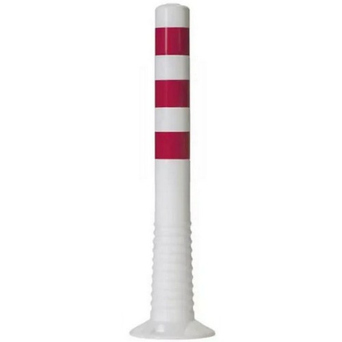 Słupek elastyczny T-flex 75 cm biały jaskrawy element blokujący do wyznaczania ciągów pieszych.