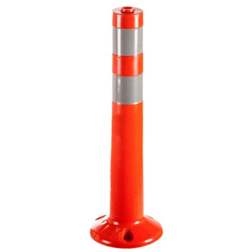 Słupek elastyczny T-flex 45 cm pomarańczowy niski separator parkingowy z materiału poliuretanowego.
