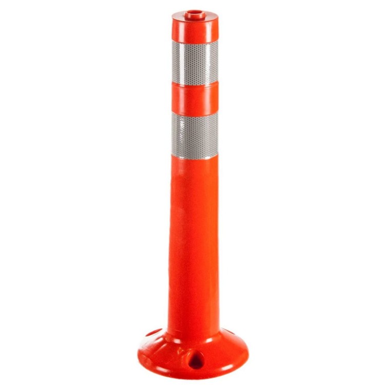 Słupek elastyczny T-flex 45 cm pomarańczowy niski separator parkingowy z materiału poliuretanowego.