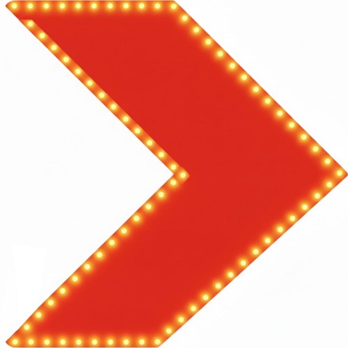 Znak aktywny u-3a, u-3b diodowy 600x600 mm led aktywna tablica prowadząca ułatwiająca pokonywanie ostrych zakrętów dzięki dynamicznemu podświetleniu.