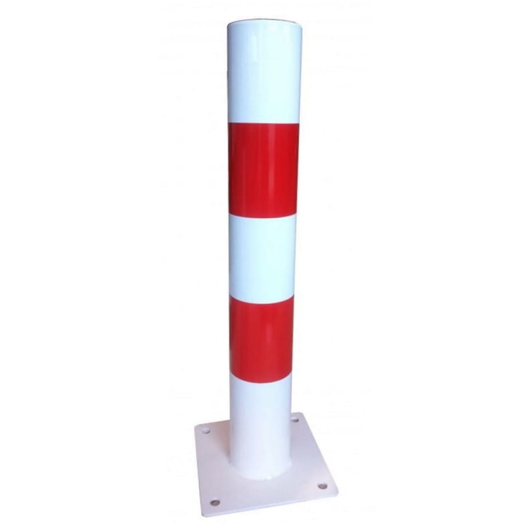Słupek U-12c z podstawą h-1000 mm fi-120 mm wersja do przykręcenia szeroka rura do znaku o funkcji blokującej.