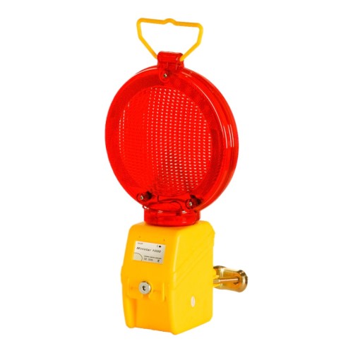 Lampa drogowa zmierzchowa MINISTAR 1000 czerwona do montażu na barierach i wygrodzeniach.
