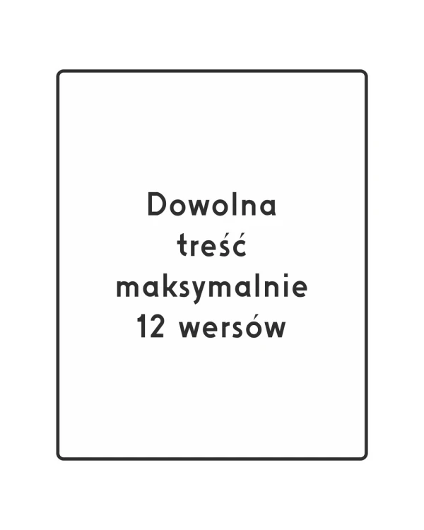 Tablica 600x750 typ2 dowolna treść duży odblaskowy panel informacyjny z folią typu 2, umożliwiający naniesienie spersonalizowanych komunikatów o wysokiej czytelności.