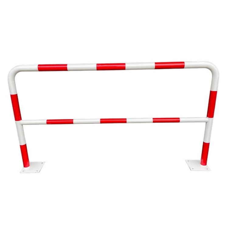 Bariera gdańska wygrodzenie U-12a biało-czerwone 2000 mm przykręcane trzepak stalowe wygrodzenie ochronne dla pieszych.