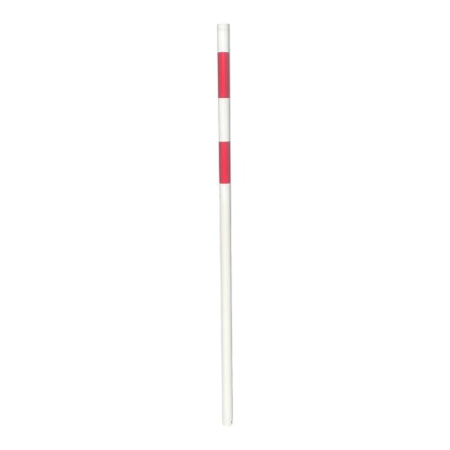 Słupek drogowy blokujący u-12c do wkopania fi: 42 mm h: 1500 mm biało czerwony 100 szt ekonomiczny zestaw stalowych słupków wygradzających do trwałego montażu w gruncie.