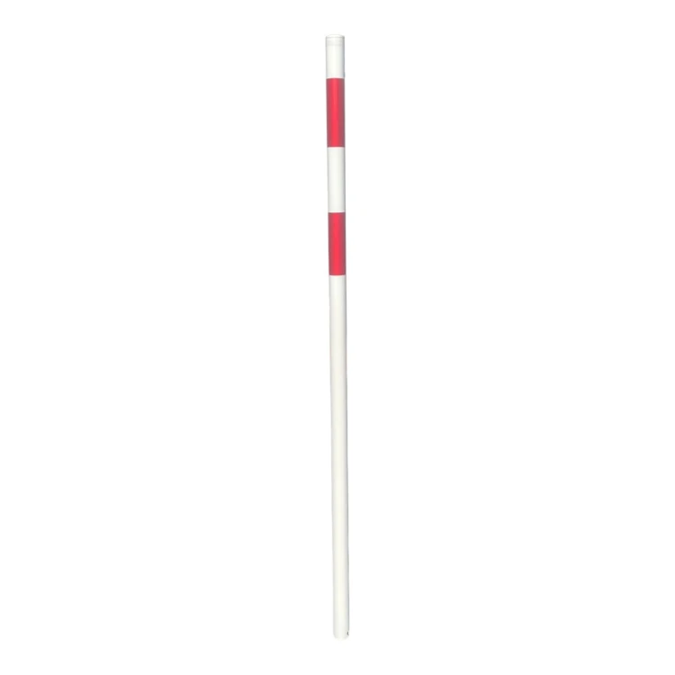 Słupek drogowy blokujący u-12c do wkopania fi: 42 mm h: 1500 mm biało czerwony 100 szt ekonomiczny zestaw stalowych słupków wygradzających do trwałego montażu w gruncie.