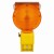 Lampa drogowa zmierzchowa - solarna żółta ekologiczna lampa ostrzegawcza zasilana panelem słonecznym z automatycznym czujnikiem. Widok z przodu