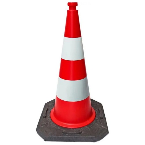 Pachołek drogowy U-23 75 cm I gen. ciężki (5,6 kg) ciężki stożek drogowy odporny na podmuchy wiatru.