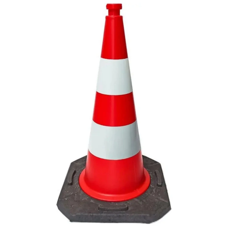 Pachołek drogowy U-23 75 cm I gen. ciężki (5,6 kg) ciężki stożek drogowy odporny na podmuchy wiatru.