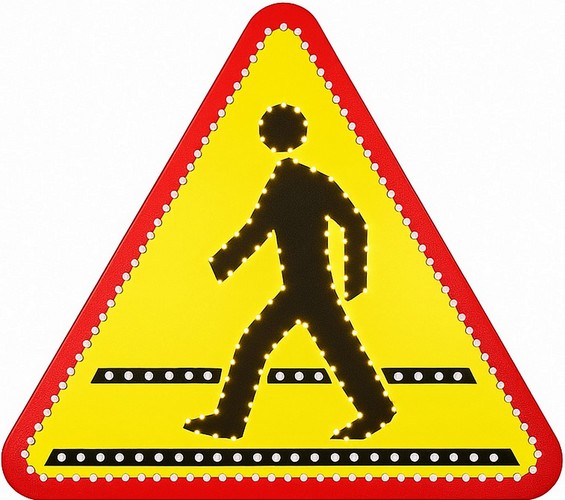 Znaki aktywne ostrzegawcze